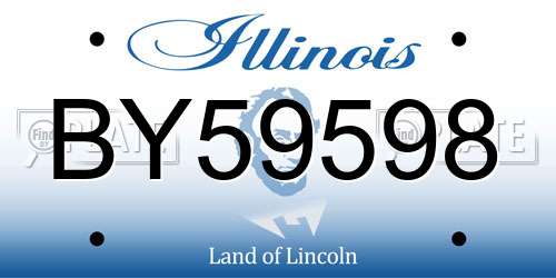BY59598 Illinois License Plate