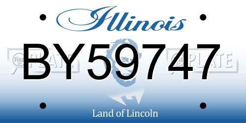 BY59747 Illinois License Plate
