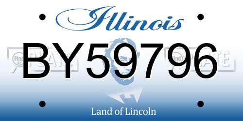 BY59796 Illinois License Plate