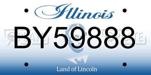 BY59888 Illinois License Plate