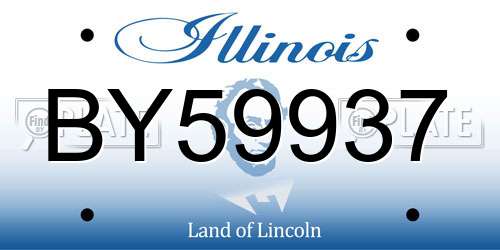 BY59937 Illinois License Plate