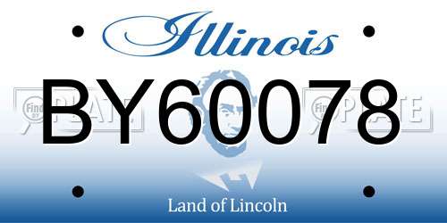BY60078 Illinois License Plate