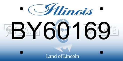 BY60169 Illinois License Plate