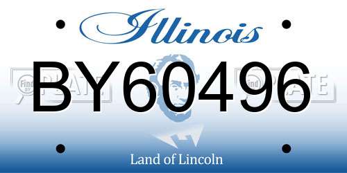 BY60496 Illinois License Plate
