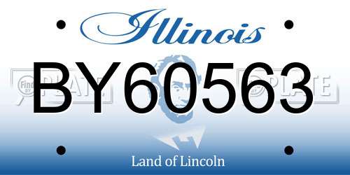 BY60563 Illinois License Plate