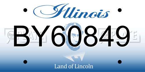 BY60849 Illinois License Plate