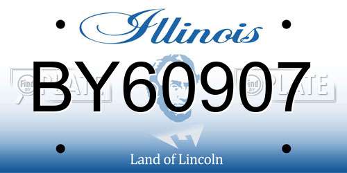 BY60907 Illinois License Plate