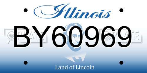 BY60969 Illinois License Plate