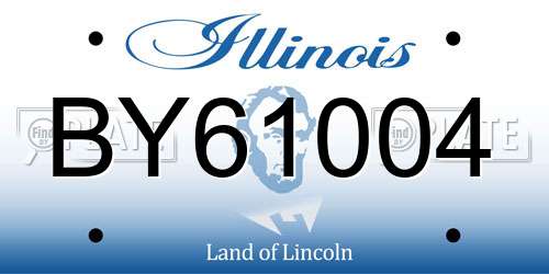 BY61004 Illinois License Plate
