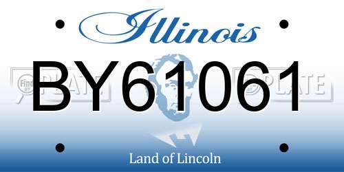 BY61061 Illinois License Plate
