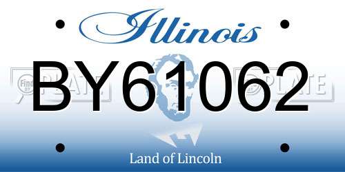 BY61062 Illinois License Plate