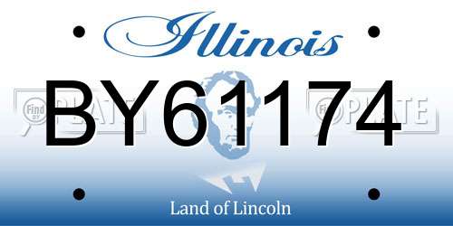 BY61174 Illinois License Plate