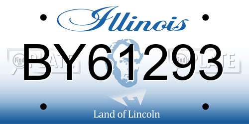 BY61293 Illinois License Plate