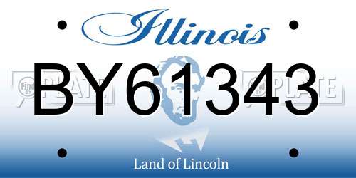 BY61343 Illinois License Plate