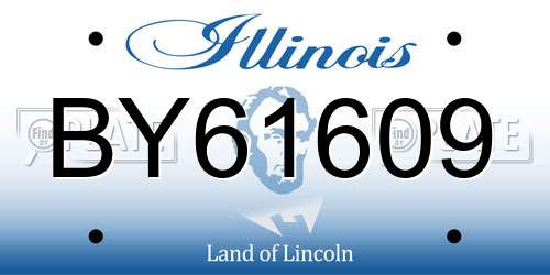 BY61609 Illinois License Plate