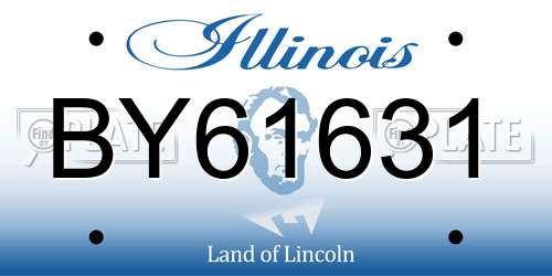 BY61631 Illinois License Plate