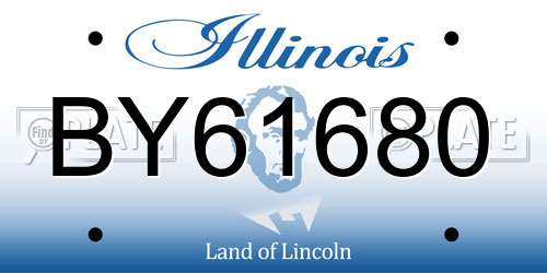 BY61680 Illinois License Plate