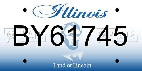 BY61745 Illinois License Plate