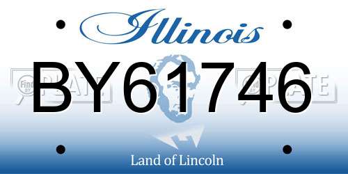 BY61746 Illinois License Plate