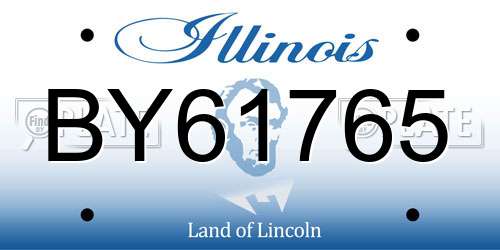 BY61765 Illinois License Plate