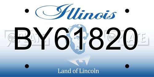 BY61820 Illinois License Plate