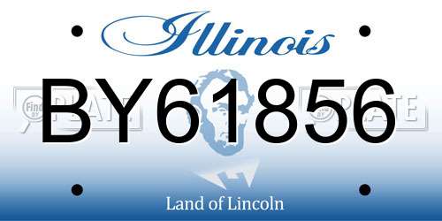 BY61856 Illinois License Plate