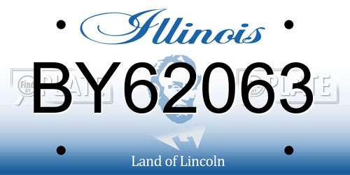 BY62063 Illinois License Plate