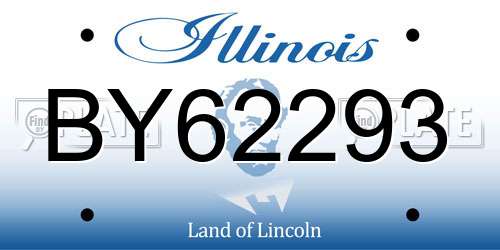 BY62293 Illinois License Plate