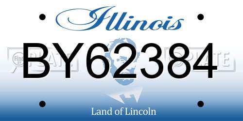 BY62384 Illinois License Plate