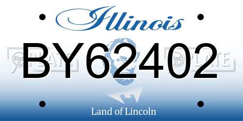BY62402 Illinois License Plate