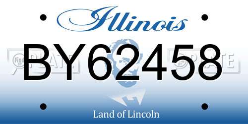 BY62458 Illinois License Plate