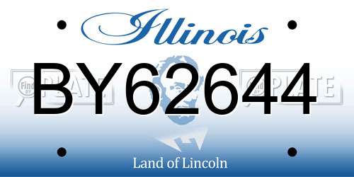 BY62644 Illinois License Plate