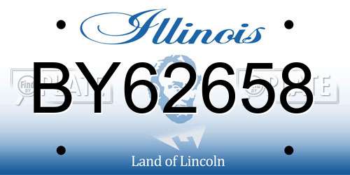 BY62658 Illinois License Plate