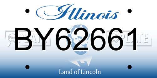 BY62661 Illinois License Plate