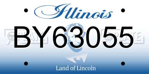 BY63055 Illinois License Plate