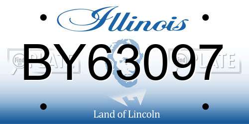 BY63097 Illinois License Plate