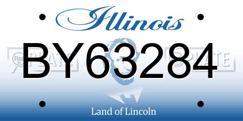 BY63284 Illinois License Plate