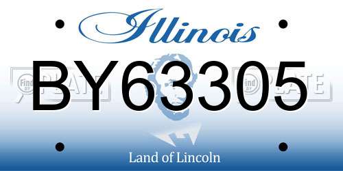 BY63305 Illinois License Plate