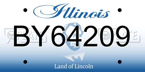 BY64209 Illinois License Plate