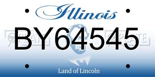 BY64545 Illinois License Plate