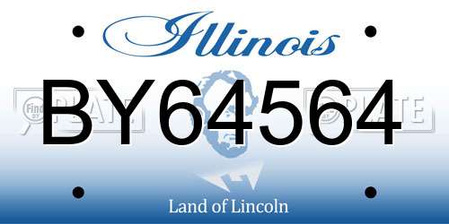 BY64564 Illinois License Plate