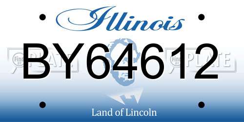 BY64612 Illinois License Plate