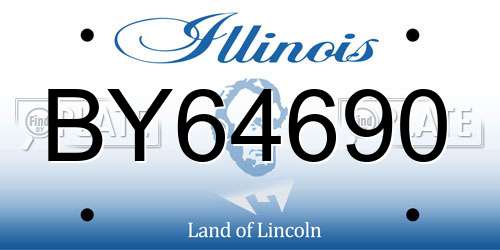BY64690 Illinois License Plate
