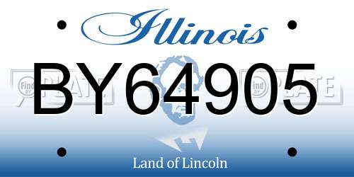 BY64905 Illinois License Plate