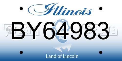 BY64983 Illinois License Plate