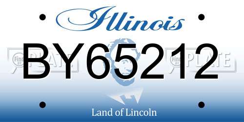 BY65212 Illinois License Plate