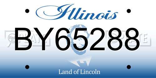 BY65288 Illinois License Plate