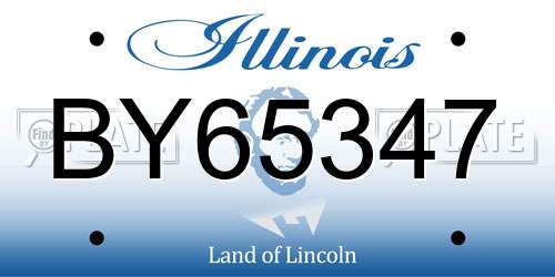 BY65347 Illinois License Plate