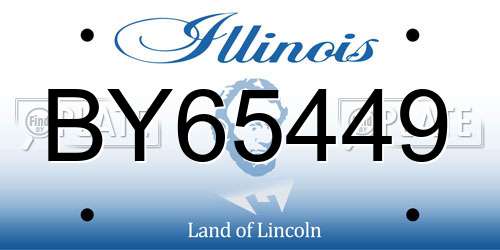 BY65449 Illinois License Plate