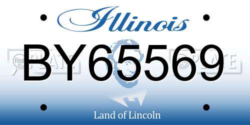 BY65569 Illinois License Plate